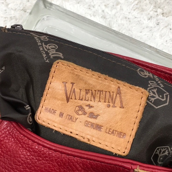 Valentina red & tan leather hobo bag - Picture 7 of 8